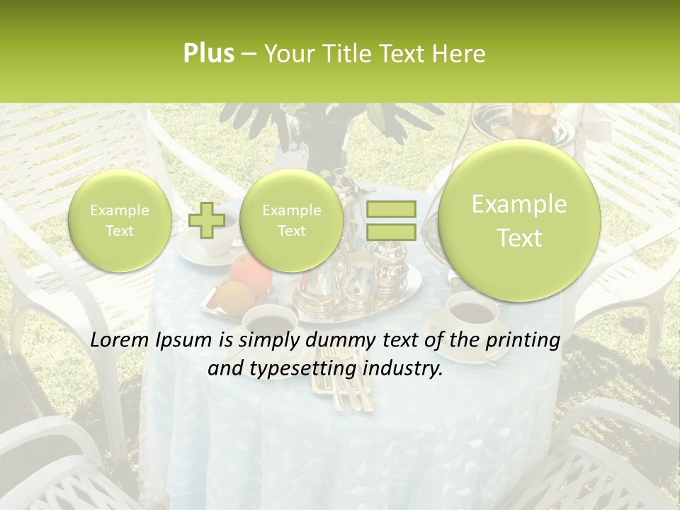 A Table Topped With Plates Of Food And Cups Of Coffee PowerPoint Template