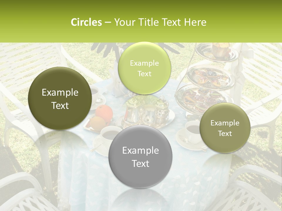 A Table Topped With Plates Of Food And Cups Of Coffee PowerPoint Template