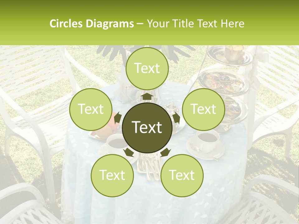 A Table Topped With Plates Of Food And Cups Of Coffee PowerPoint Template