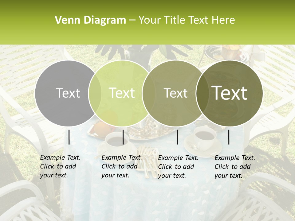 A Table Topped With Plates Of Food And Cups Of Coffee PowerPoint Template