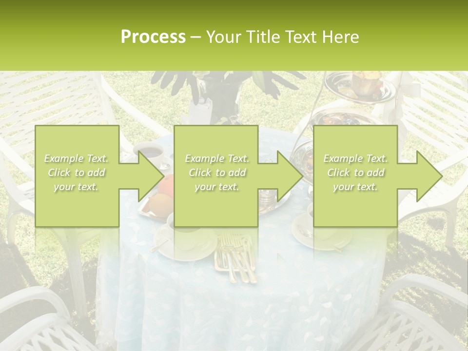 A Table Topped With Plates Of Food And Cups Of Coffee PowerPoint Template