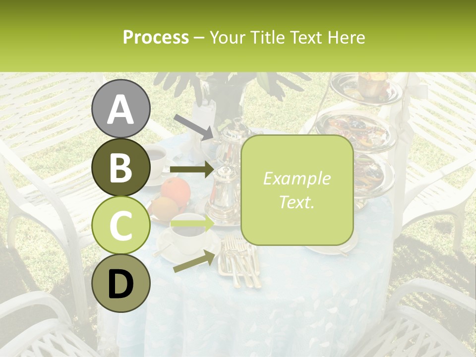 A Table Topped With Plates Of Food And Cups Of Coffee PowerPoint Template