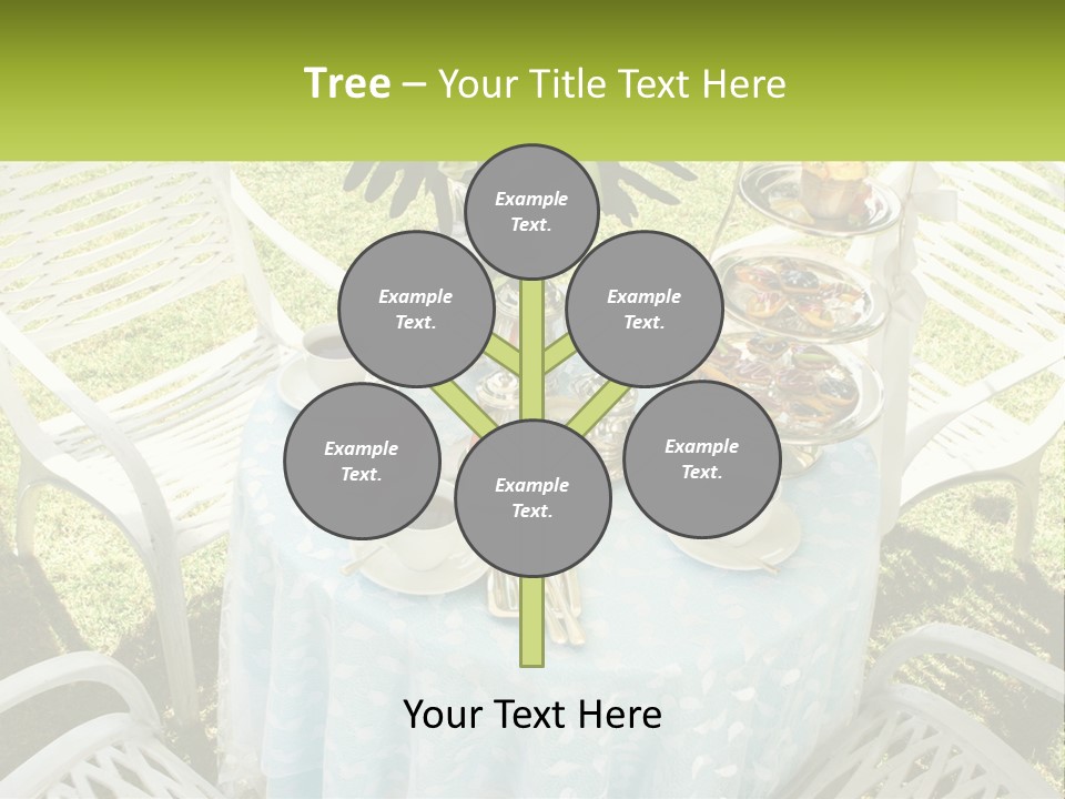 A Table Topped With Plates Of Food And Cups Of Coffee PowerPoint Template