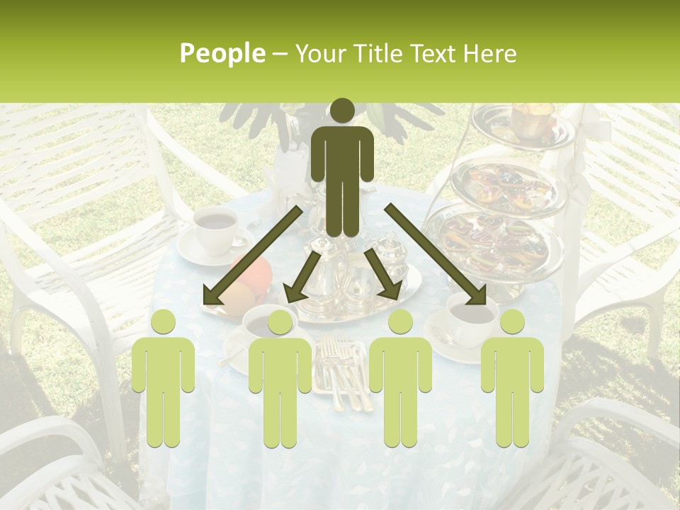 A Table Topped With Plates Of Food And Cups Of Coffee PowerPoint Template