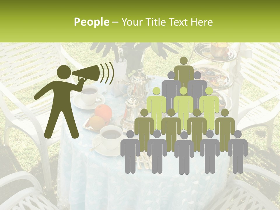 A Table Topped With Plates Of Food And Cups Of Coffee PowerPoint Template