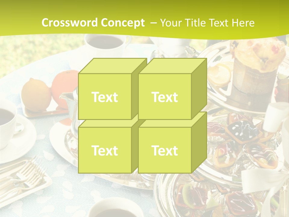 A Table Topped With Cups Of Coffee And Pastries PowerPoint Template