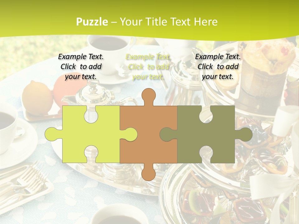 A Table Topped With Cups Of Coffee And Pastries PowerPoint Template