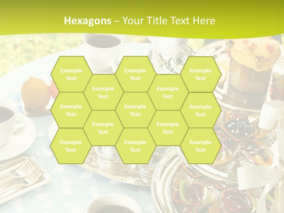 A Table Topped With Cups Of Coffee And Pastries PowerPoint Template