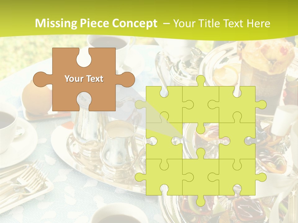 A Table Topped With Cups Of Coffee And Pastries PowerPoint Template