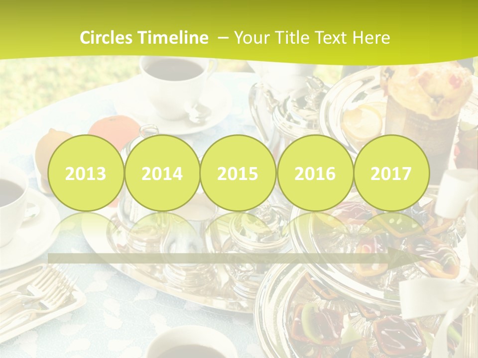 A Table Topped With Cups Of Coffee And Pastries PowerPoint Template