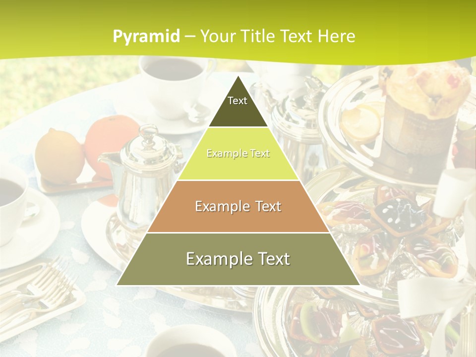 A Table Topped With Cups Of Coffee And Pastries PowerPoint Template