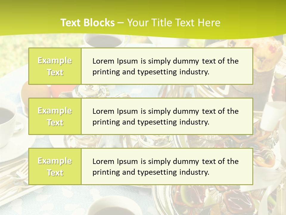 A Table Topped With Cups Of Coffee And Pastries PowerPoint Template