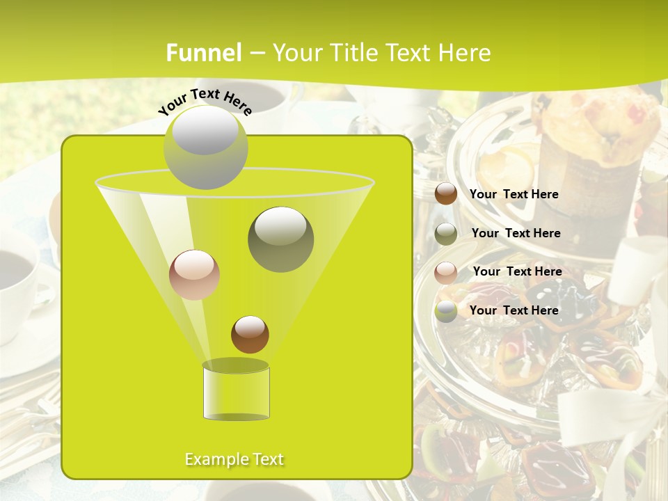 A Table Topped With Cups Of Coffee And Pastries PowerPoint Template