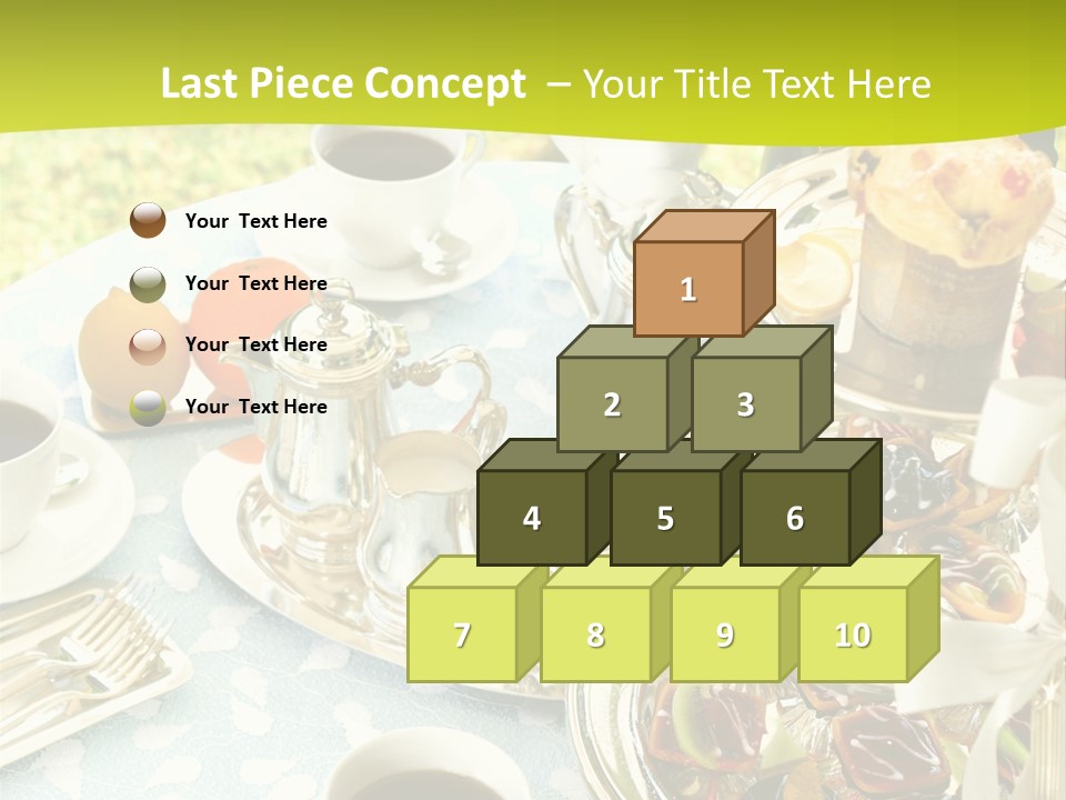 A Table Topped With Cups Of Coffee And Pastries PowerPoint Template