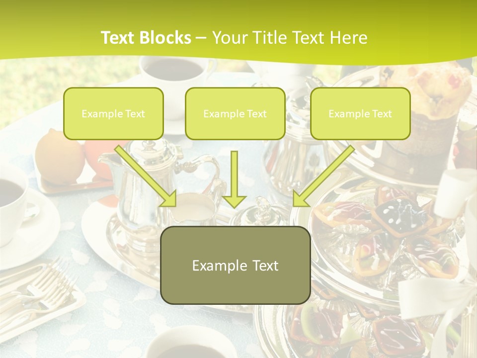 A Table Topped With Cups Of Coffee And Pastries PowerPoint Template