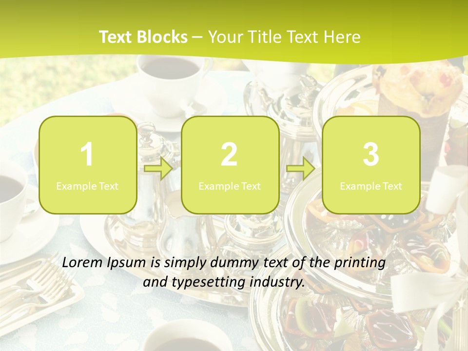 A Table Topped With Cups Of Coffee And Pastries PowerPoint Template