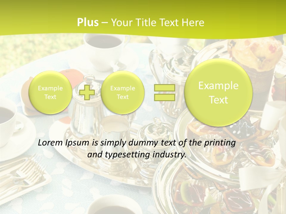 A Table Topped With Cups Of Coffee And Pastries PowerPoint Template