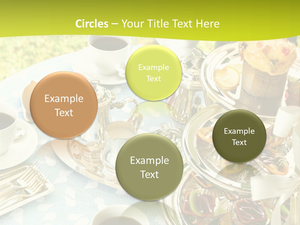 A Table Topped With Cups Of Coffee And Pastries PowerPoint Template