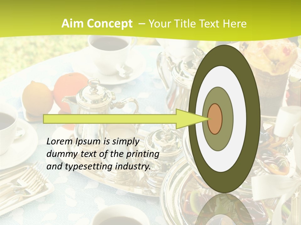 A Table Topped With Cups Of Coffee And Pastries PowerPoint Template