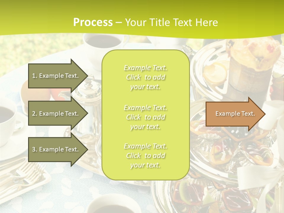 A Table Topped With Cups Of Coffee And Pastries PowerPoint Template
