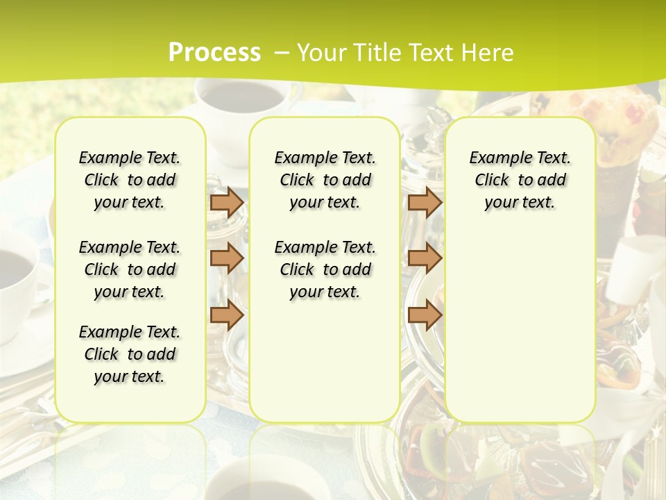 A Table Topped With Cups Of Coffee And Pastries PowerPoint Template