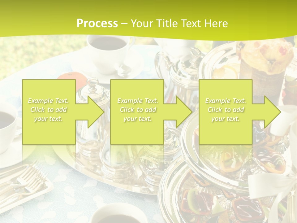 A Table Topped With Cups Of Coffee And Pastries PowerPoint Template