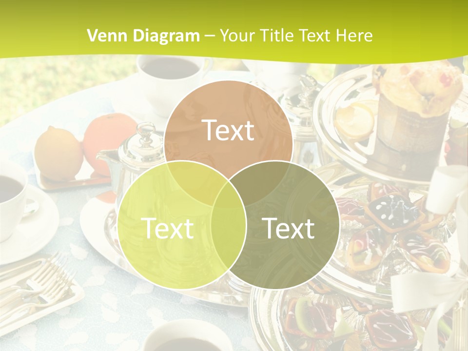 A Table Topped With Cups Of Coffee And Pastries PowerPoint Template