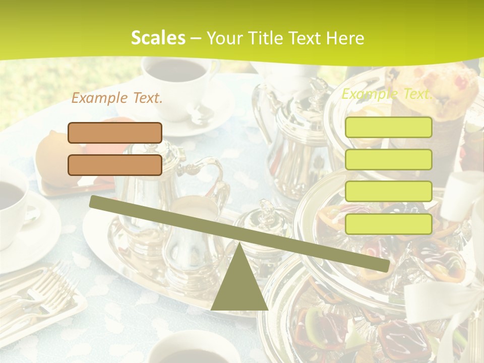 A Table Topped With Cups Of Coffee And Pastries PowerPoint Template