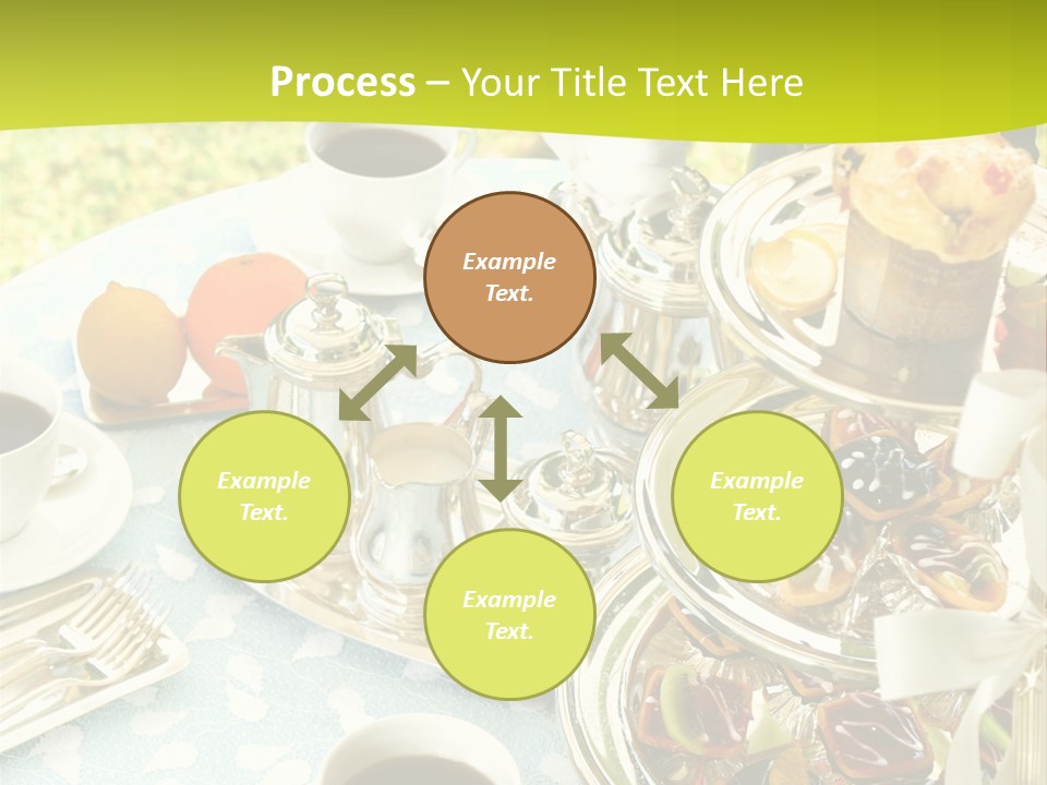 A Table Topped With Cups Of Coffee And Pastries PowerPoint Template