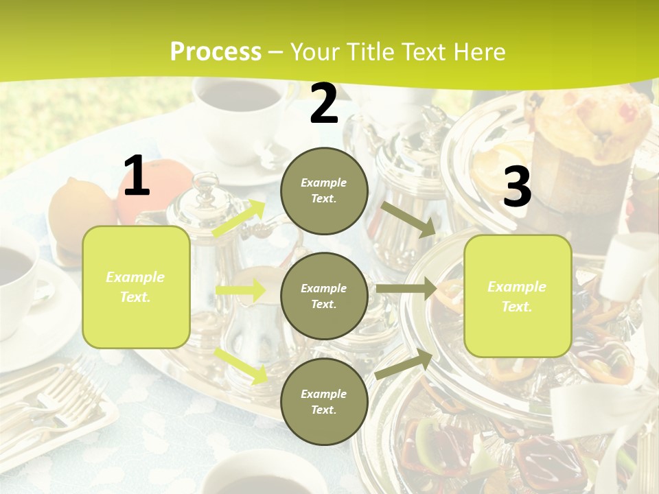 A Table Topped With Cups Of Coffee And Pastries PowerPoint Template