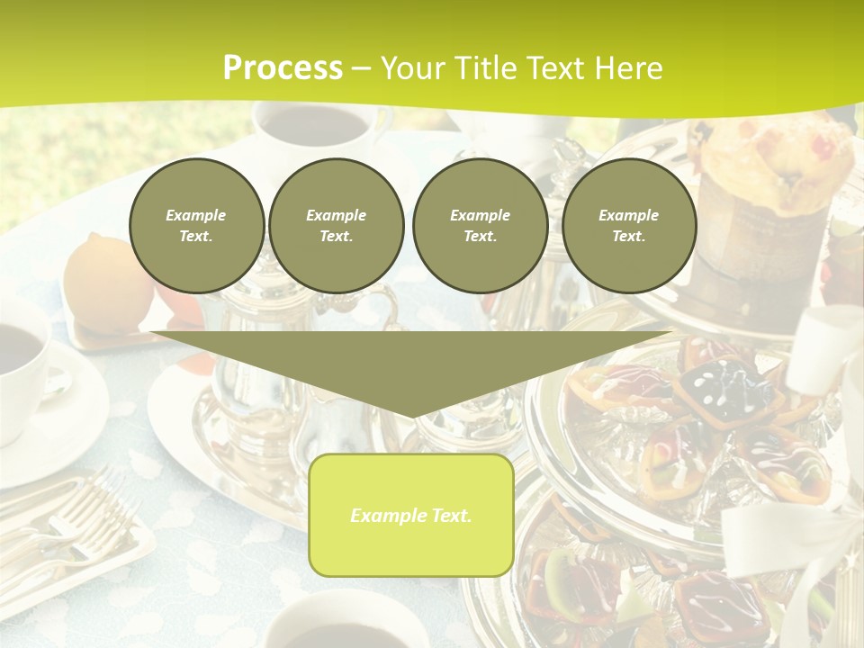 A Table Topped With Cups Of Coffee And Pastries PowerPoint Template