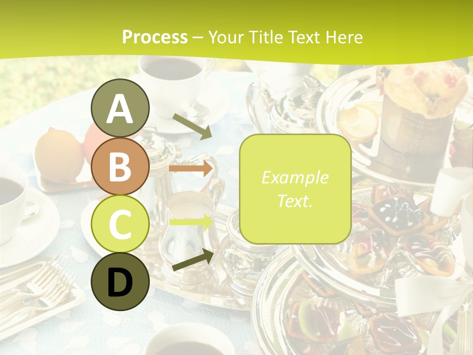 A Table Topped With Cups Of Coffee And Pastries PowerPoint Template