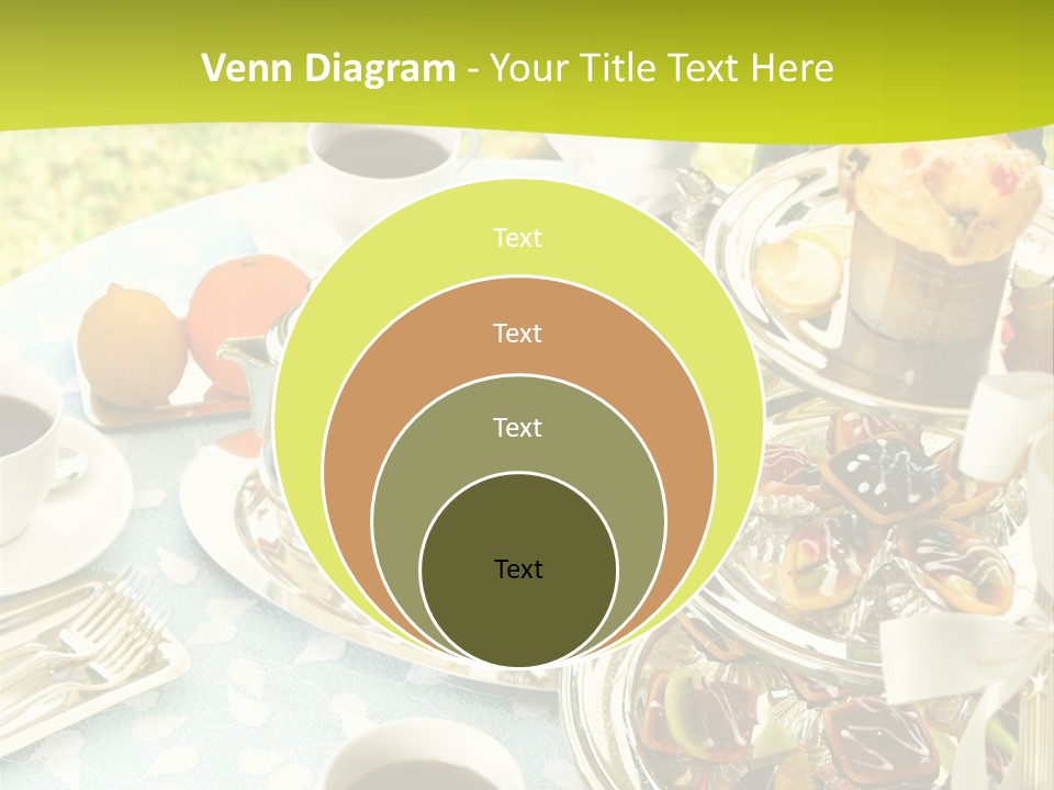 A Table Topped With Cups Of Coffee And Pastries PowerPoint Template