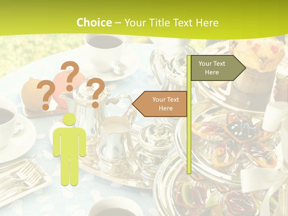 A Table Topped With Cups Of Coffee And Pastries PowerPoint Template