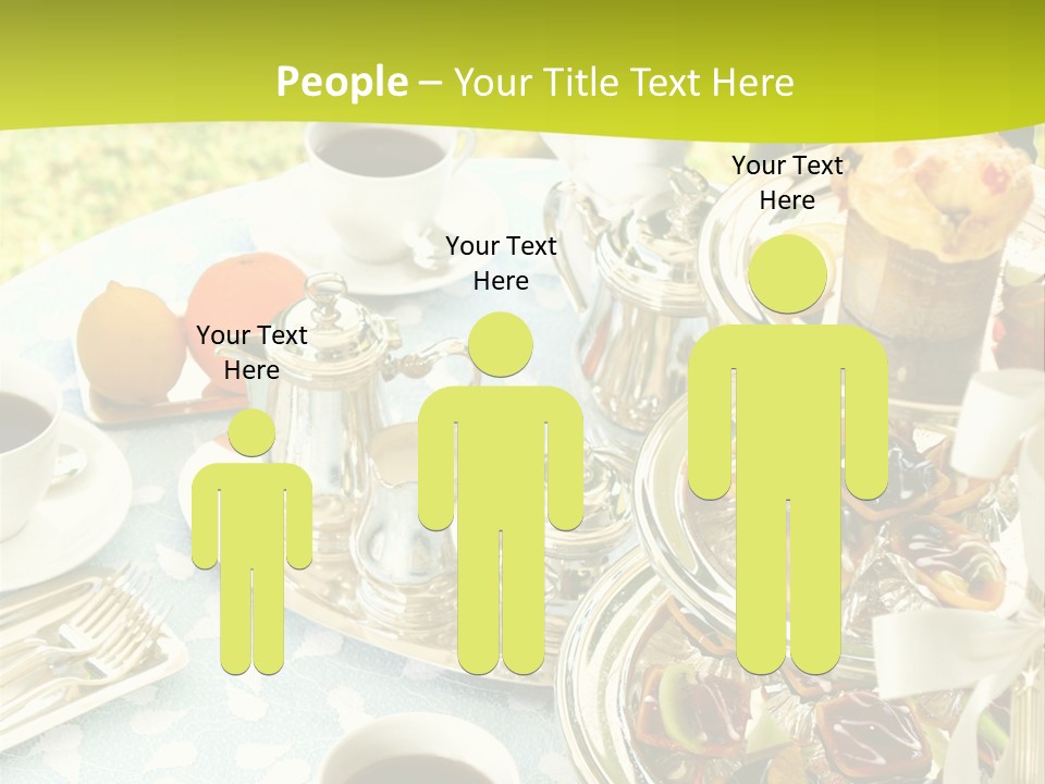 A Table Topped With Cups Of Coffee And Pastries PowerPoint Template