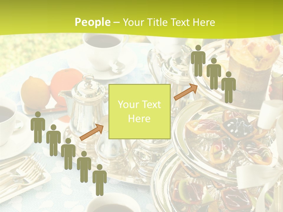 A Table Topped With Cups Of Coffee And Pastries PowerPoint Template