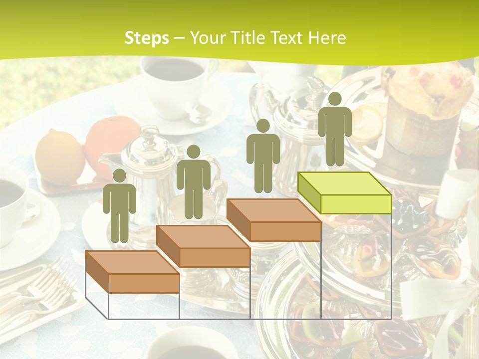 A Table Topped With Cups Of Coffee And Pastries PowerPoint Template
