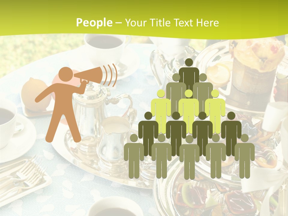 A Table Topped With Cups Of Coffee And Pastries PowerPoint Template