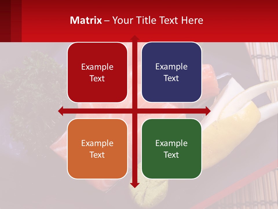 A Plate Of Fish And Vegetables On A Table PowerPoint Template
