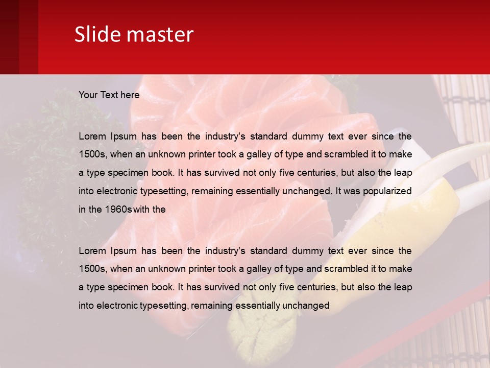 A Plate Of Fish And Vegetables On A Table PowerPoint Template