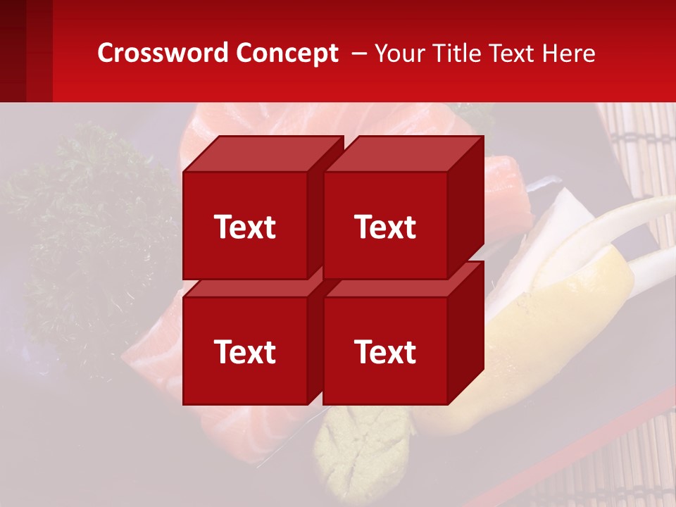 A Plate Of Fish And Vegetables On A Table PowerPoint Template