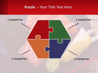 A Plate Of Fish And Vegetables On A Table PowerPoint Template