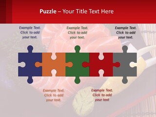 A Plate Of Fish And Vegetables On A Table PowerPoint Template