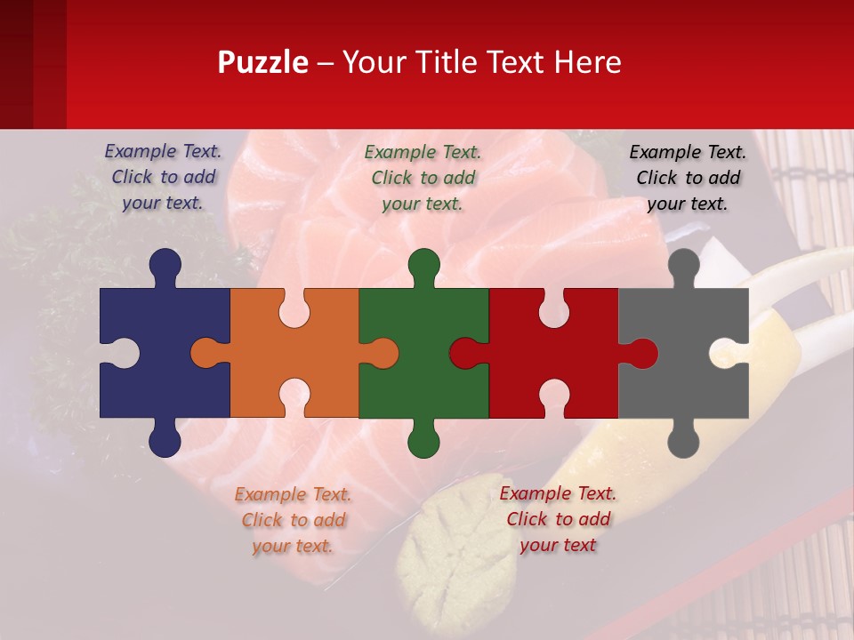 A Plate Of Fish And Vegetables On A Table PowerPoint Template