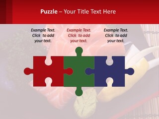 A Plate Of Fish And Vegetables On A Table PowerPoint Template