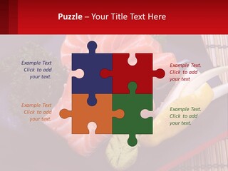 A Plate Of Fish And Vegetables On A Table PowerPoint Template