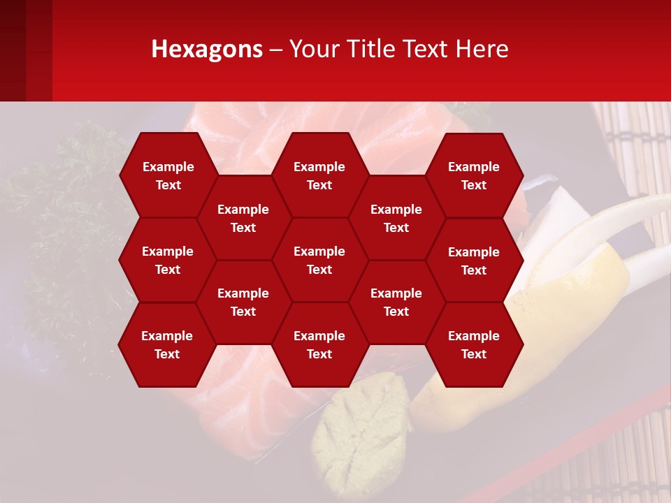 A Plate Of Fish And Vegetables On A Table PowerPoint Template