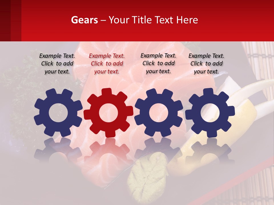 A Plate Of Fish And Vegetables On A Table PowerPoint Template