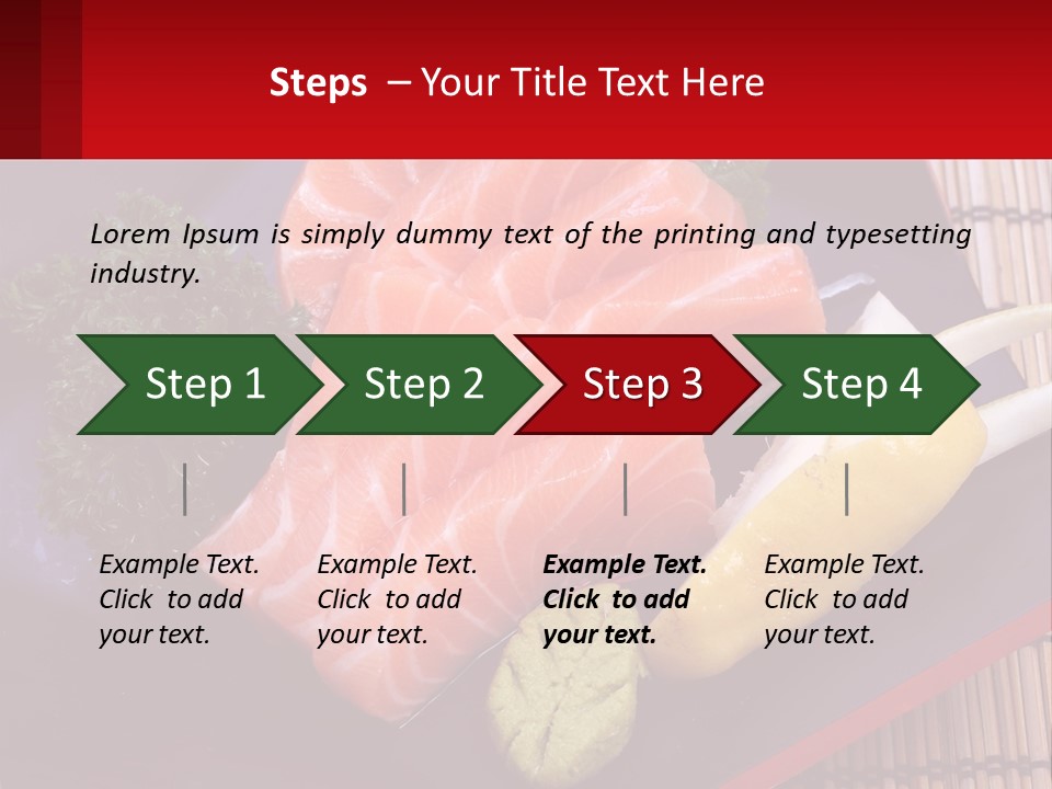 A Plate Of Fish And Vegetables On A Table PowerPoint Template