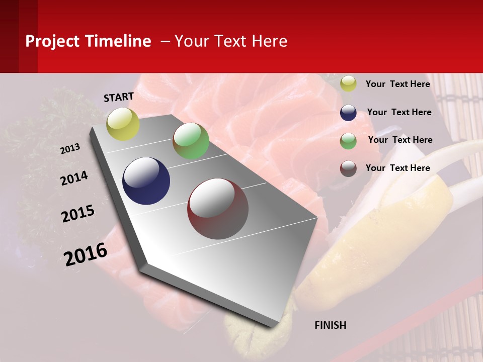 A Plate Of Fish And Vegetables On A Table PowerPoint Template